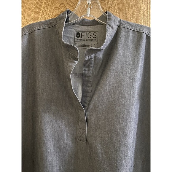FIGS Rafaela Scrub Top V-Neck Graphite Grey Sleeveless M WXXSW1003 PO#1273 - Picture 4 of 15